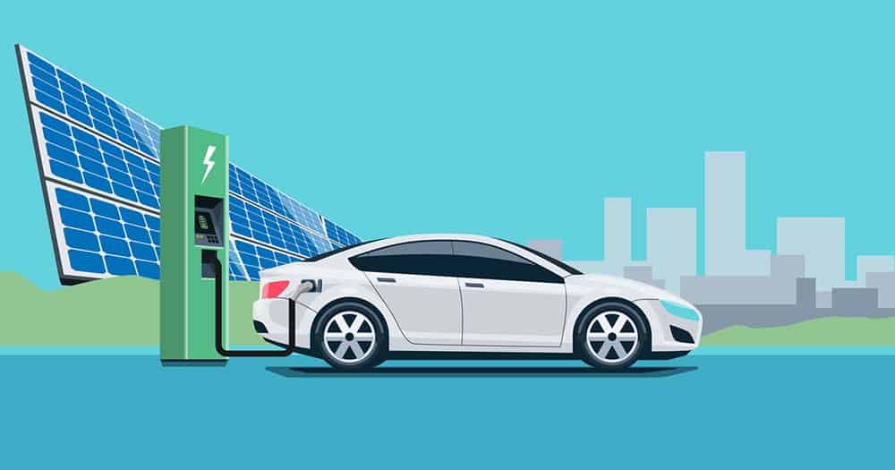 elektrische auto opladen met zonnepanelen